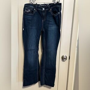 Sears Women's Dark Blue Flare Jeans